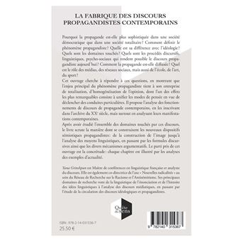 La fabrique des discours propagandistes contemporains