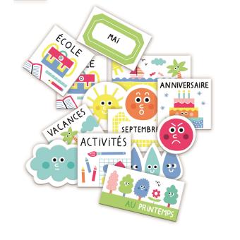 Ma pochette d'aimants - calendrier de la semaine