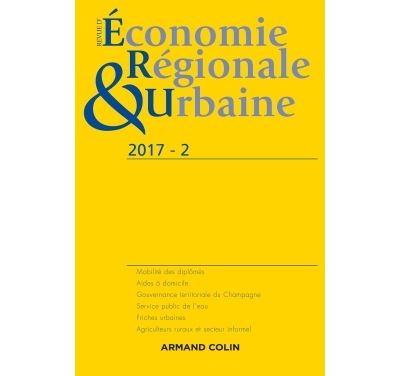 Revue d'économie régionale et urbaine n° 2/2017 Varia