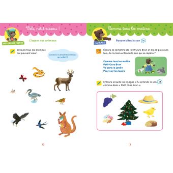 Cahier de vacances Petit Ours Brun 2022 PS vers MS 3/4 ans