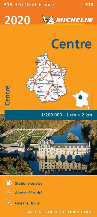 CENTRE - VAL DE LOIRE 10518 CARTE MICHELIN KAART 2020