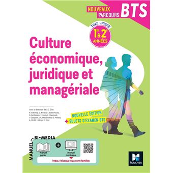 Nouveaux Parcours -  Culture économique juridique et managériale (CEJM)  BTS 1re & 2e années - 2022