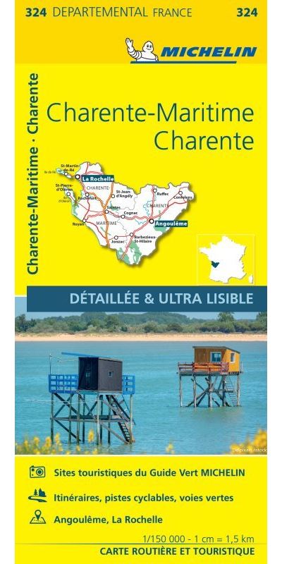 Carte Départemental Michelin Charente, Charente-Maritime -  Collectif Michelin - broché