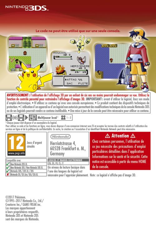 Pokemon Version Or (Nintendo 3DS) - code de téléchargement - Jeux