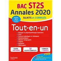 Annales Bac 2020 Tout-En-Un Bac ST2S