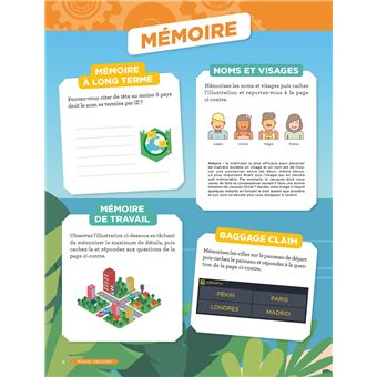 Cahier de vacances - Mémoire avec Peak