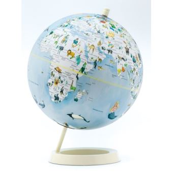 Globe 25cm bleu enfant illustré