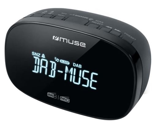 Radio-Réveil Double Alarme Noir Muse M150Cdb