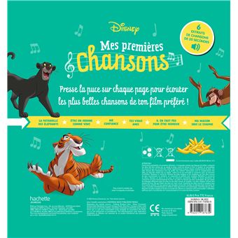 LE LIVRE DE LA JUNGLE - Mes Premières Chansons - Livre sonore - Disney