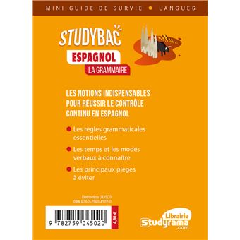 Espagnol : La grammaire