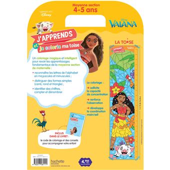 Ma toise à colorier - Vaiana, moyenne section (4-5 ans)