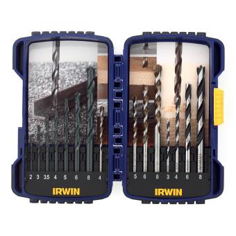 Set de 15 forets mixtes Irwin Béton, bois, métal