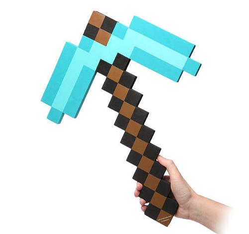 Pioche diamant en mousse Minecraft