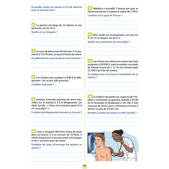 Les cahiers Bordas - Cahier de maths CM2