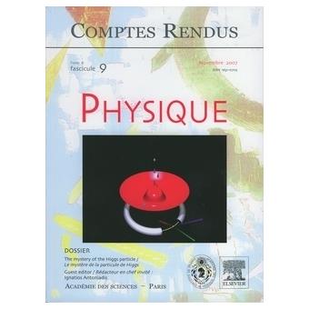 Comptes rendus academie des sciences physique tome 8 fasc 9