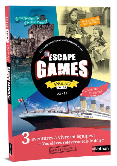 Pochette Escape game Anglais - Cycle 4 - A2 > B1 - Catherine Baudry - (donnée non spécifiée)