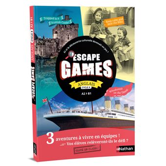 Pochette Escape game Anglais - Cycle 4 - A2 > B1