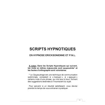 Scripts hypnotiques en hypnose Ericksonienne et PNL