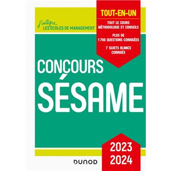 Concours Sésame 2023-2024