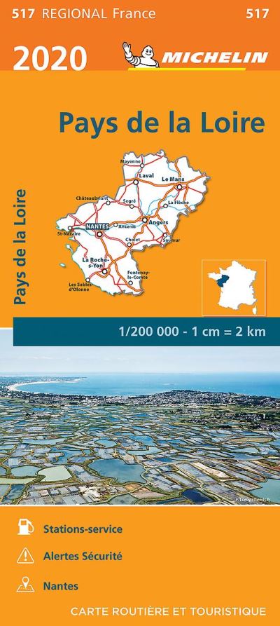PAYS DE LA LOIRE 10517 CARTE MICHELIN KAART 2020