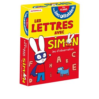 Les lettres avec simon jeu d'observation