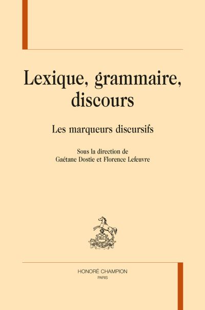 Lexique, grammaire, discours