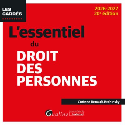 L'essentiel du droit des personnes - Corinne Renault-Brahinsky - Poche