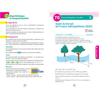 Annales du brevet Annabrevet 2023 Maths 3e