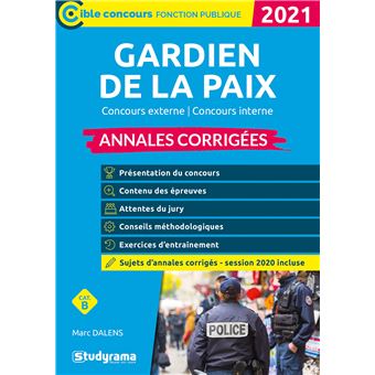 Gardien de la paix - Annales corrigées