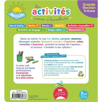 Mes Activites Positives Et Bienveillantes Maternelle Grande Section 5 6 Ans Broche Caroline Marcel Achat Livre Fnac