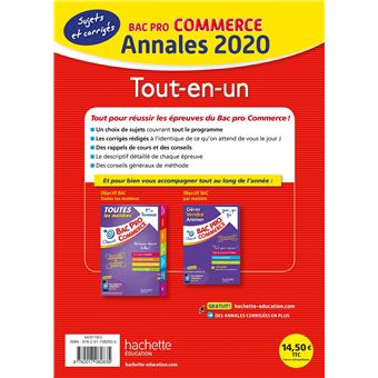 Annales Bac 2020 Tout-En-Un Bac Pro Commerce