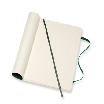 Carnet classique très grand format Moleskine à pages blanches couverture rigide Vert