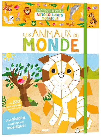 Mes tout premiers autocollants mosaïque - les animaux du monde