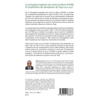 La compagnie togolaise des mines du Bénin (CTMB) et l'exploitation des phosphates du Togo