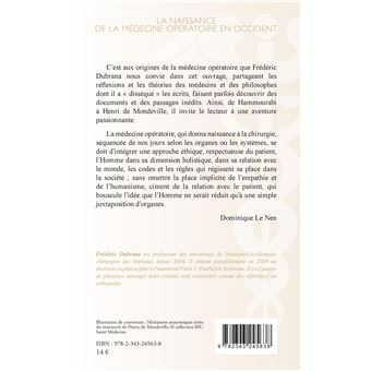 La naissance de la médecine opératoire en occident