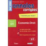 Annales corrigées Vuibert Bac Economie Droit STT