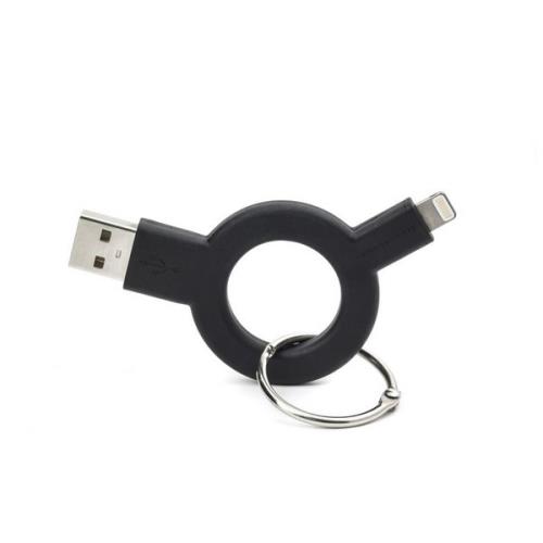 CHARGE AND SYNC KEYCHAIN BLACK