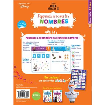Disney - Reine des Neiges 2 - J'apprends à écrire les nombres PS - MS - GS (3-6 ans)