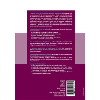 Guide fiscal des actes 2e semestre 2022