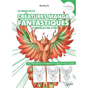 Créatures manga fantastiques faciles
