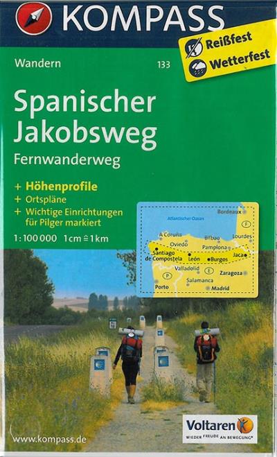 Spanischer jakobsweg 1 : 100 000
