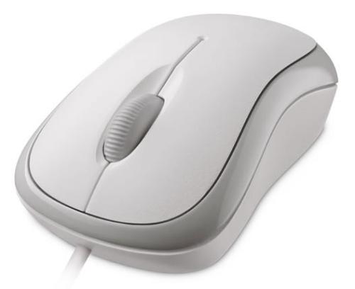 Souris filaire Microsoft Basic Optical Mouse blanc