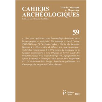 Cahiers archéologiques, fin de l'Antiquité et du Moyen Âge