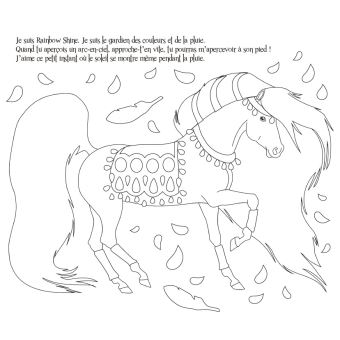 Ma pochette Chevaux - Carte à pailleter et à colorier - Ed 2019