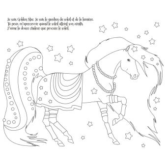 Ma pochette Chevaux - Carte à pailleter et à colorier - Ed 2019
