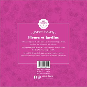 Les petits carrés d'Art-thérapie Fleurs et jardins