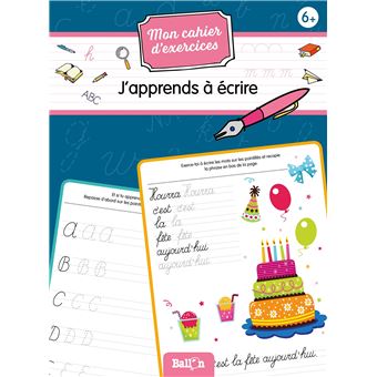 Mon cahier d'exercices j'apprends à écrire 6+
