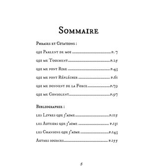 Le journal des phrases et citations que j'aime