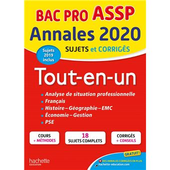 Annales Bac 2020 Le Tout-en-Un Bac Pro ASSP