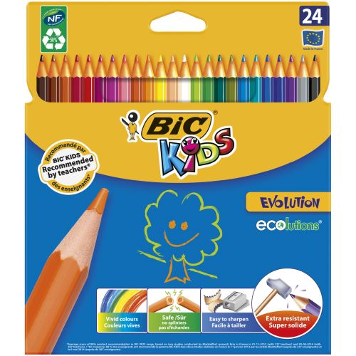 Etui de 24 crayons Bic Kids Evolution
